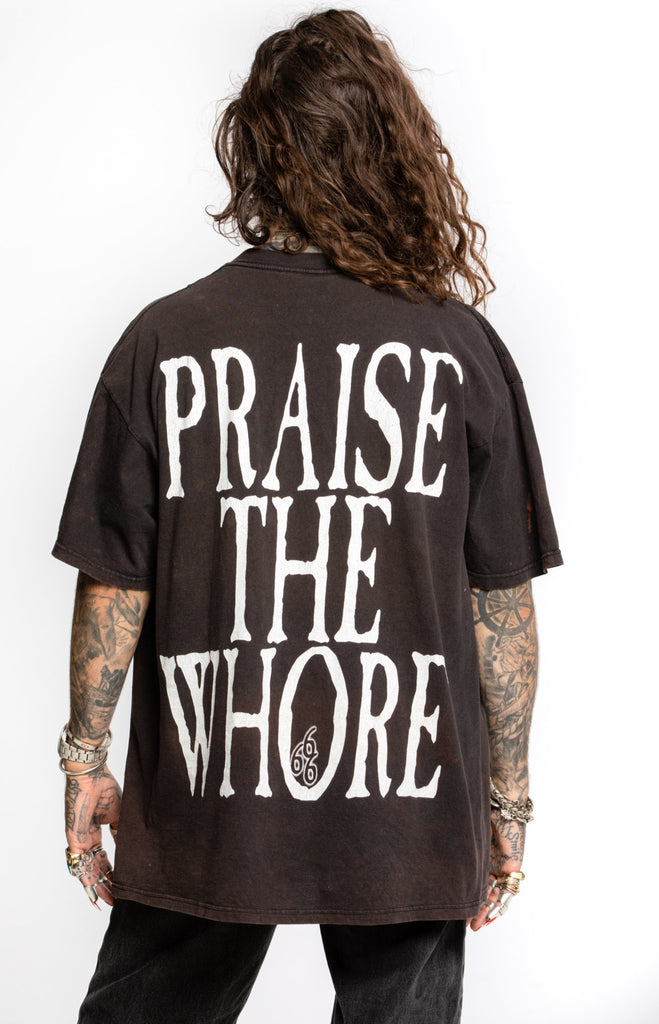 Vintage 1990's Cradle Of Filth T-shirt ''Praise The Whore 666'' | 1998 Vampire Erotica Cradle Of Filth | (Men's 2XLarge)