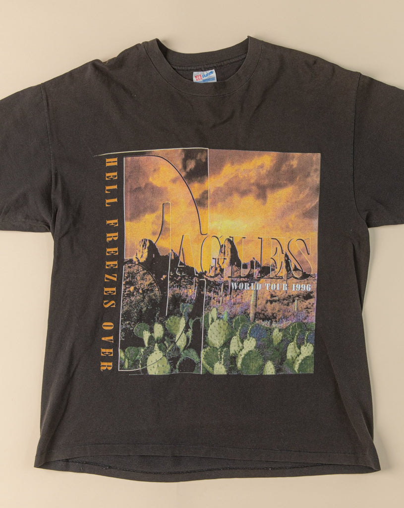 Vintage 1990's EAGLES t-Shirt | 1996 ''Hell Freezes Over Tour" Single Stitch T-shirt | (Men's Large)