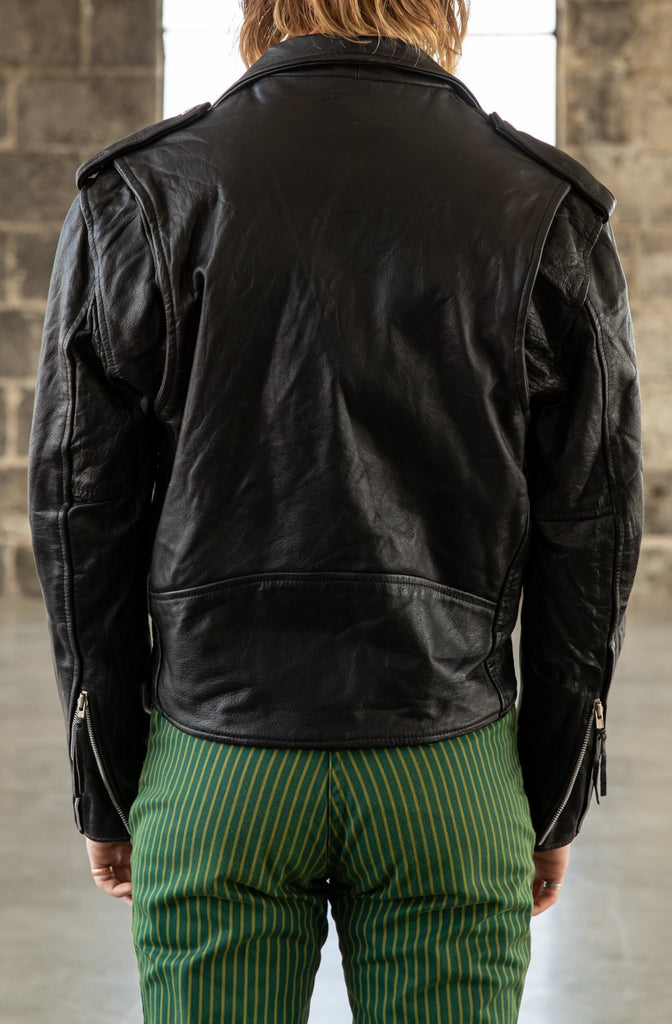 1990's First Genuine Leather Perfecto moto Biker Jacket (Men's Medium)