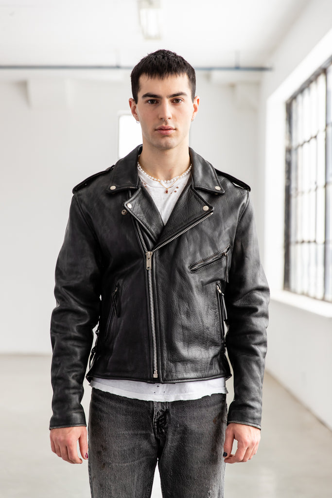 1990's Leather Moto Biker Perfecto Jacket by Select Leather