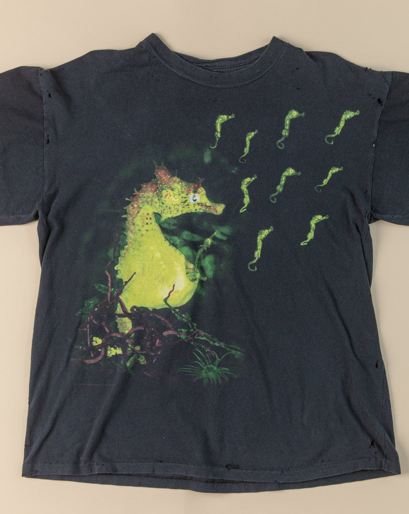 Vintage 1990's NIRVANA Shirt "SEAHORSE" shirt | 1993 ''yeah this was a Nirvana shirt'' T-shirt | Kurt Cobain (Men's Large)