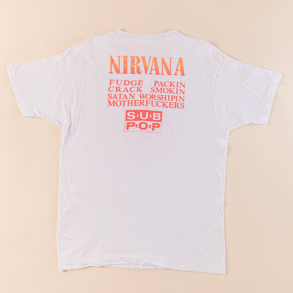 Vintage 1990's Nirvana Vestibule T-shirt| Dante's Inferno T-shirt| Neon Vestibule T-shirt| Sub Pop T-Shirt | Kurt Cobain | (Men's Large)