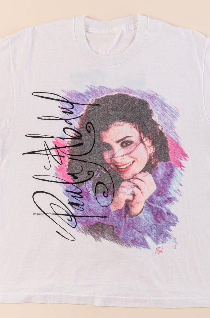 Vintage 1990's Paula Abdul T-shirt| Under My Spell tour t-shirt| 90's pop Music Band t-shirt | White Paula Abdul T-shirt| (Men's Medium)