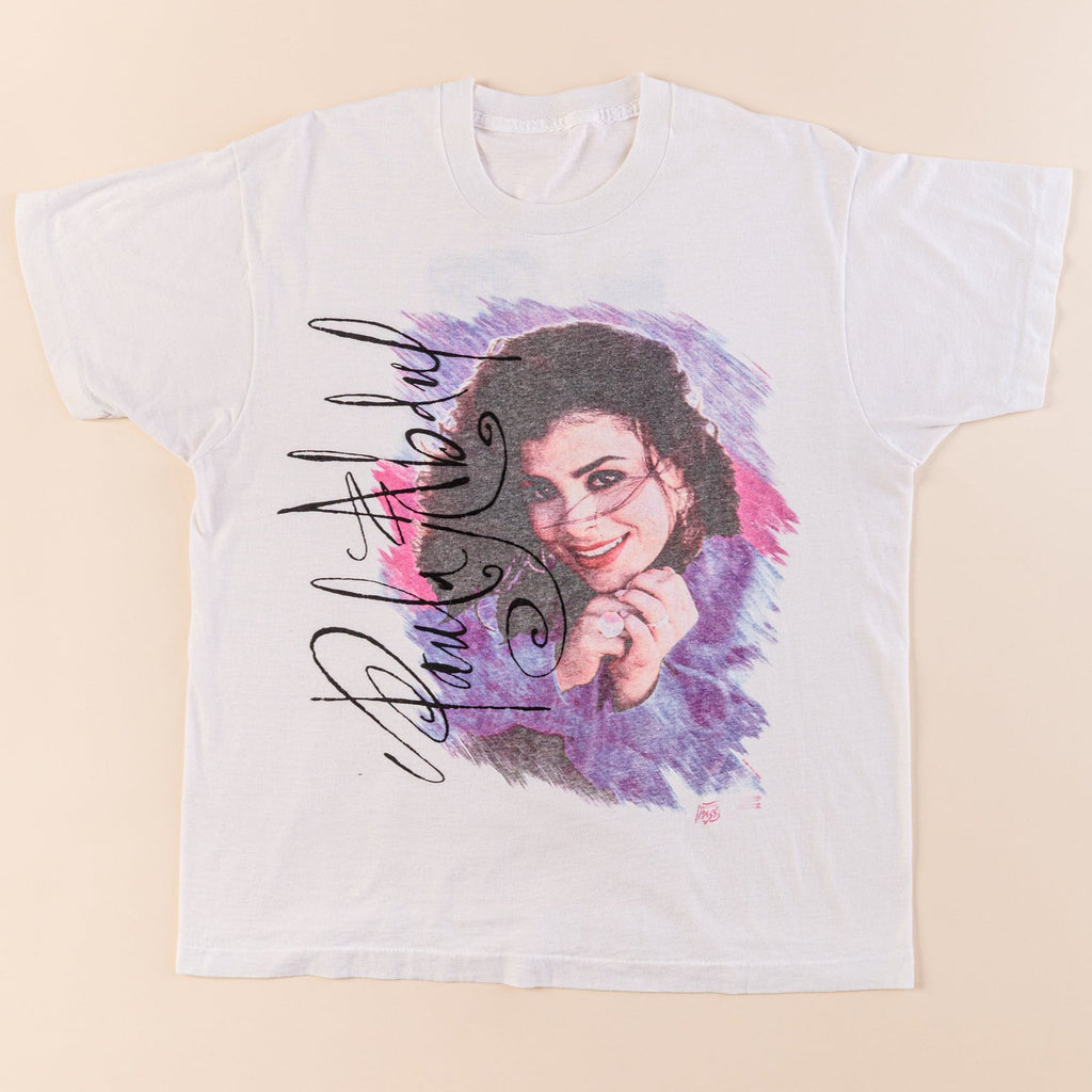 Vintage 1990's Paula Abdul T-shirt| Under My Spell tour t-shirt| 90's pop Music Band t-shirt | White Paula Abdul T-shirt| (Men's Medium)
