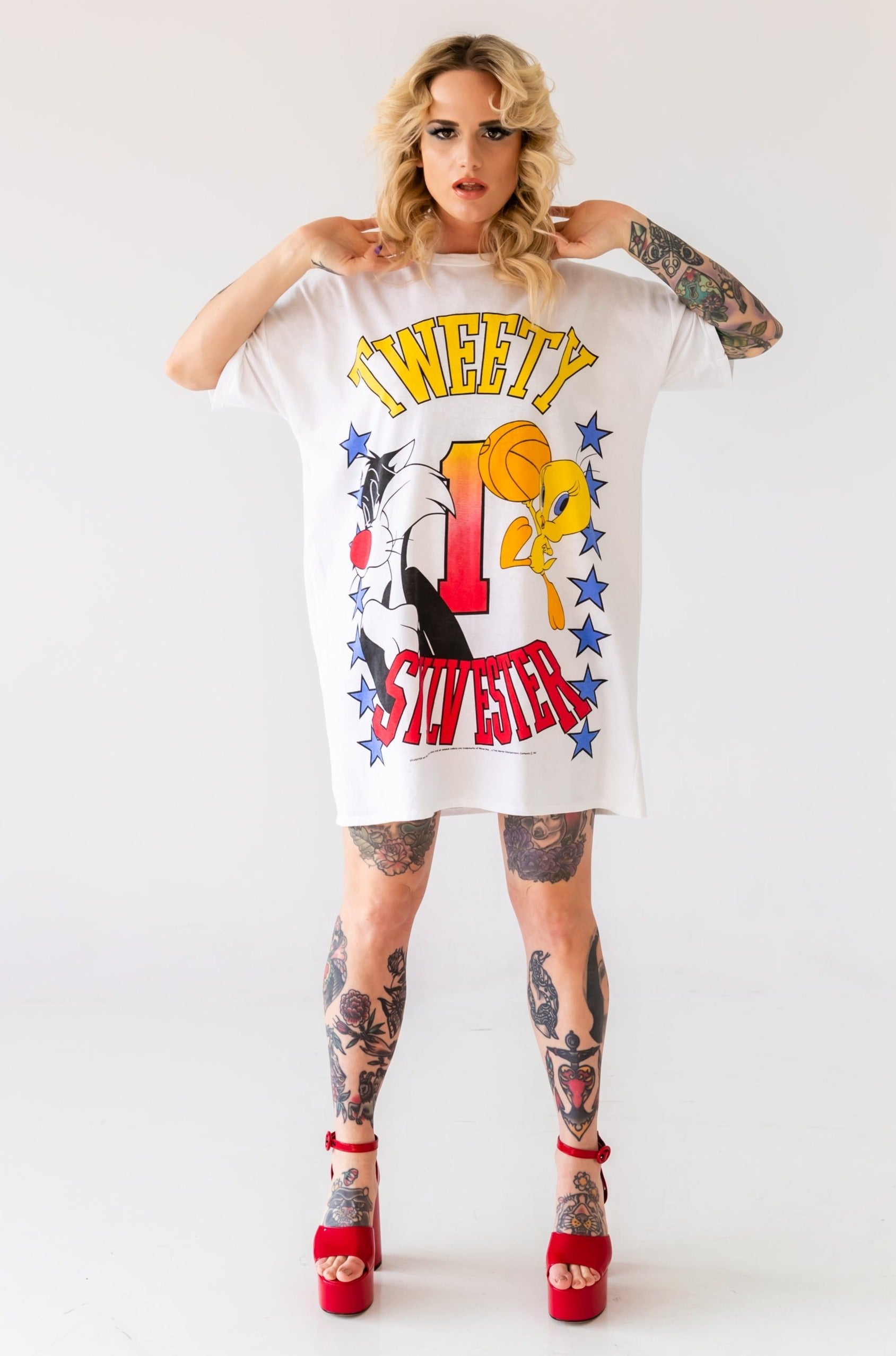 basketball oversized t shirt dress 2022 t shirt for women long patchwork basketball t-shirt female white jersey short sleeveSpring Outfits Summer Outfits OOTD30% OFF USE CODE: 30PIN