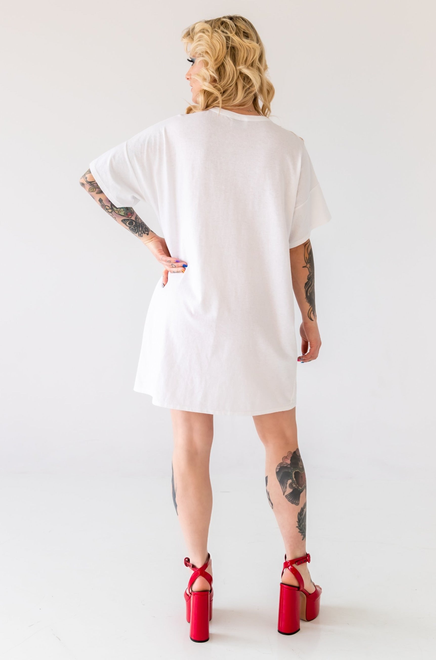 oversized t shirt dress vintage Let're Buck Graphic T-shirt Dress or Tee