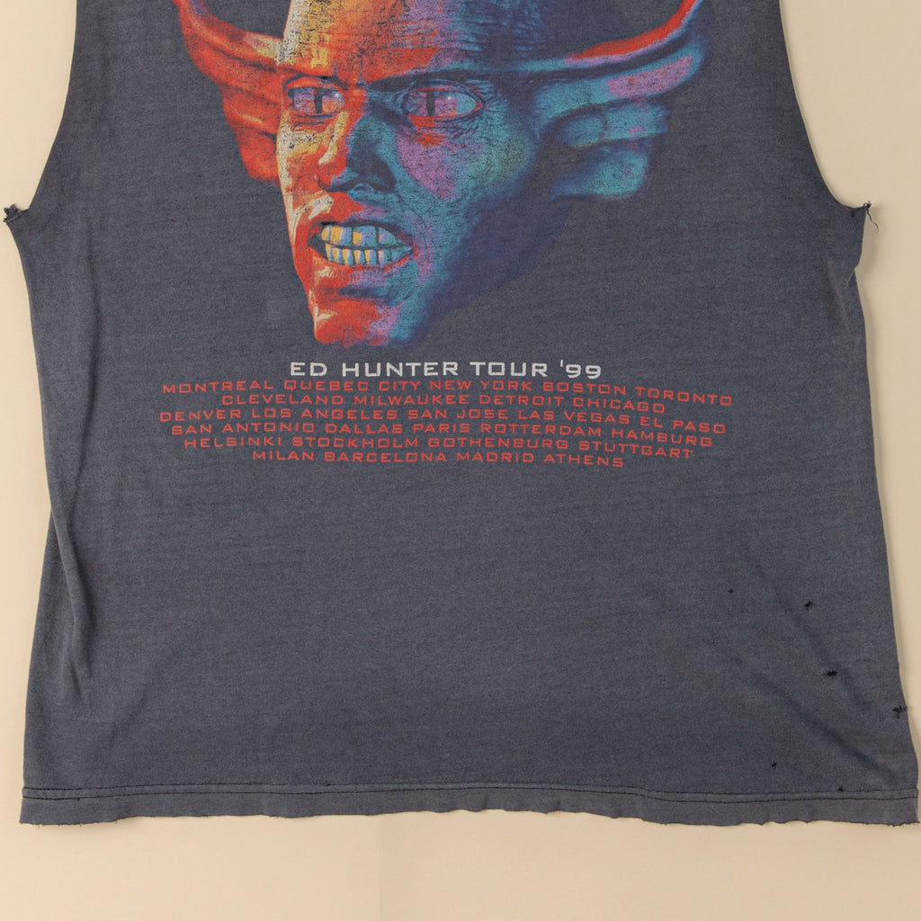 Vintage 90's IRON MAIDEN Sleeveless Shirt Ed Hunter Tour of 99'  1999 North American Iron maiden tour t-shirt  (Men's XLarge)