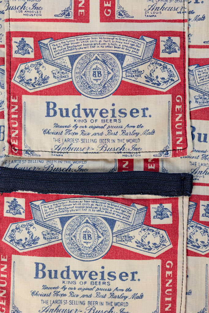 Vintage All Over Print Budweiser Reversible Vest | All Over Print Beer Vest| Vintage Handmade King Of Beers Vest (Men's Medium| One size)