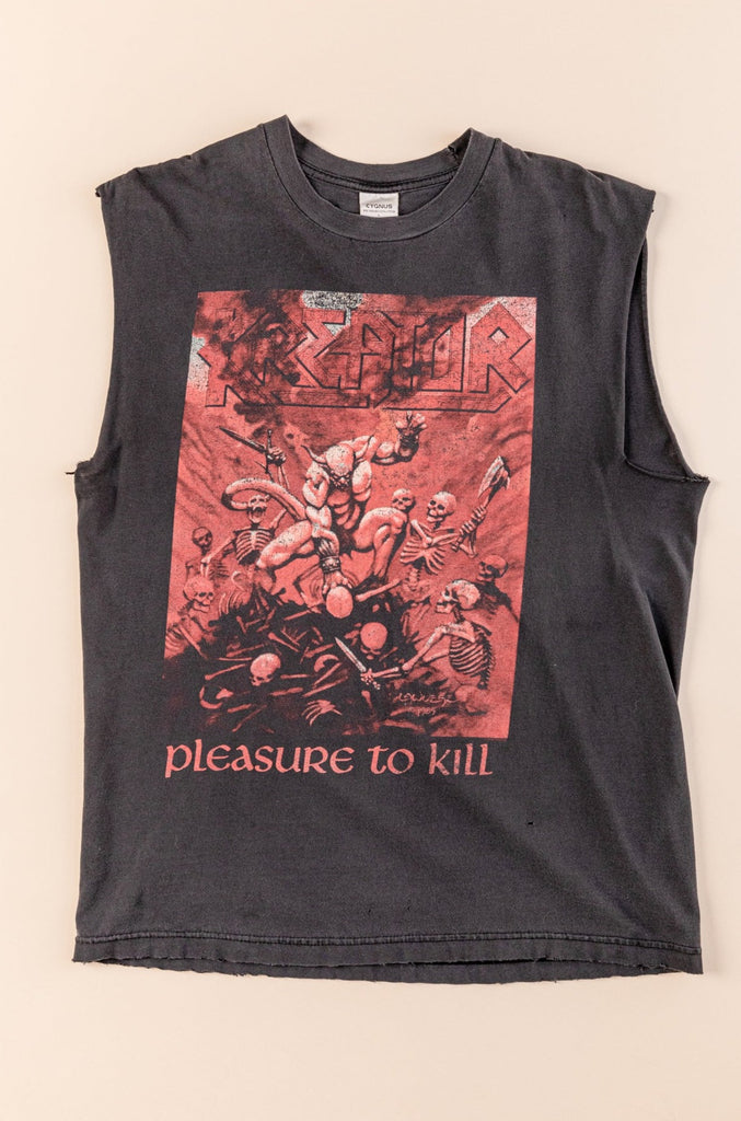 Vintage Kreator Pleasure To Kill Sleeveless T-shirt| 2002 Kreator Pleasure to Kill Album | German Thrash Metal T-shirt (men's Large)