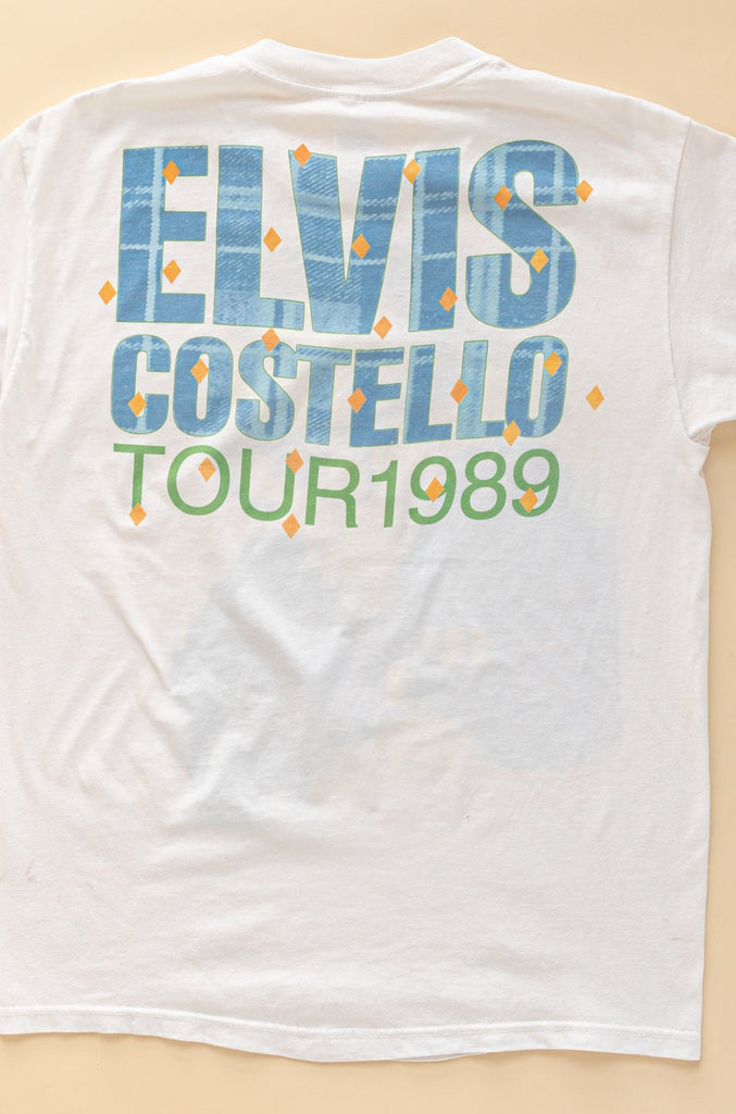 Vintage 1980's Elvis Costello T-shirt| 1989 Tour T-shirt| Elvis Costello Tour T-shirt| (men's Small)