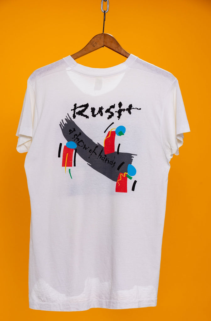 VINTAGE 1990 RUSH ''A Show Of Hands'' T-Shirt (men's Large)