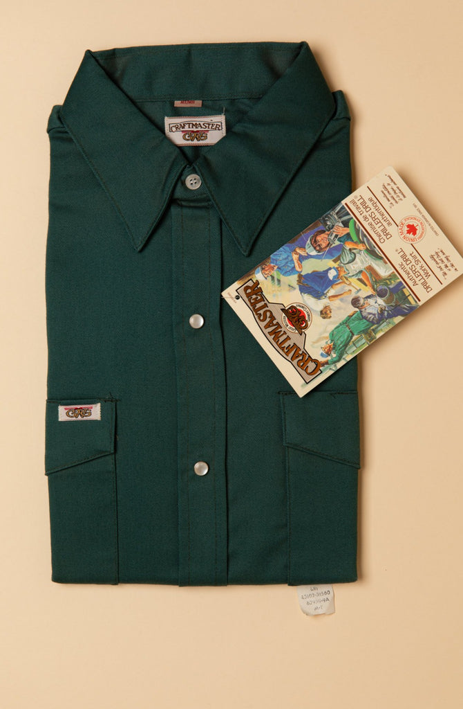 Vintage, Dead stock, GWG, workwear, Union Made, Button Up Shirt (Men's Tall Medium - Green)